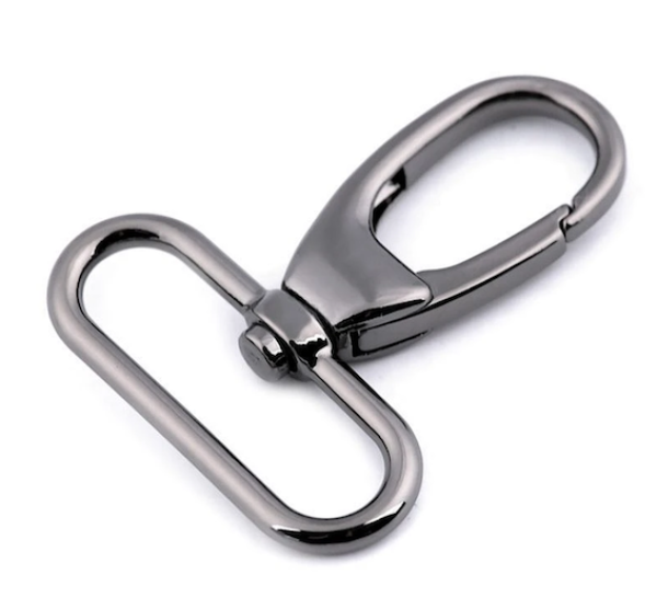 Karabiner Schwarz Nickel - 38 mm